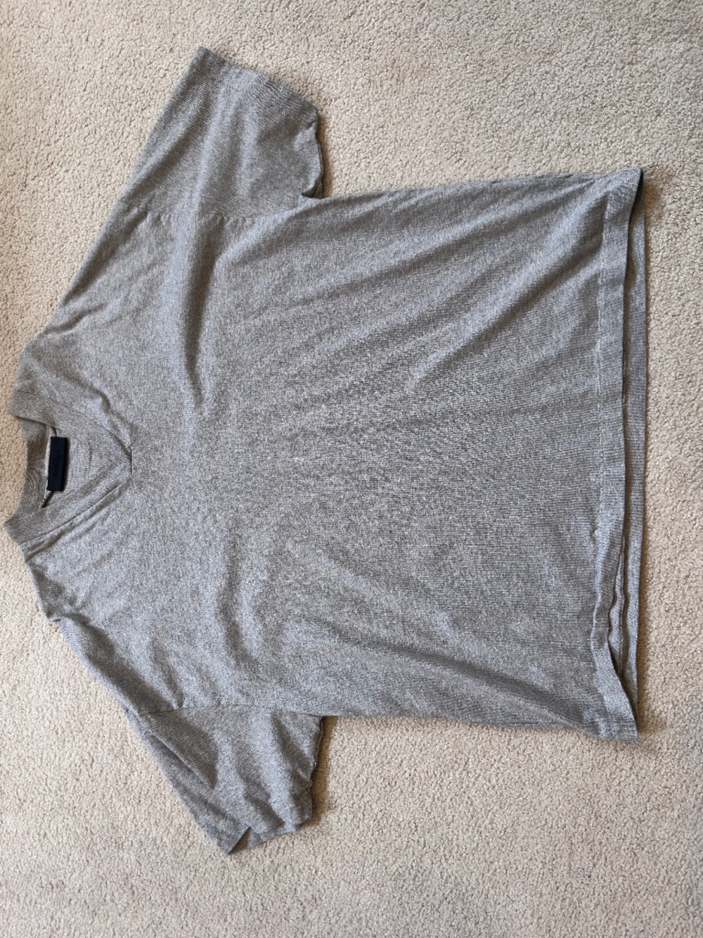 FEAR OF GOD ESSENTIALS Dark Heather Oatmeal VNeck TShirt